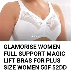NEW GLAMORISE SUPPORT BRAS PLUS SIZE 50F 52F 52DD